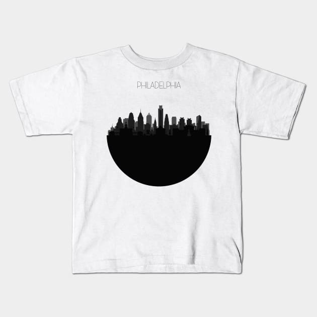 Philadelphia Skyline V2 Kids T-Shirt by inspirowl